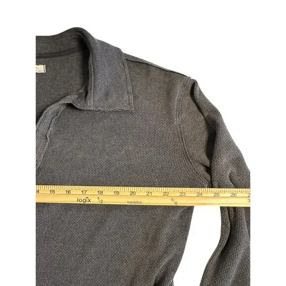 *SOLD* We The Free by Free People Waffle Knit Henley – Charcoal Grey Size XL - Picture 6 of 7